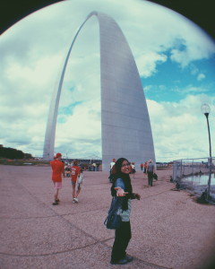 At the Gateway Arch, St Louis, Missouri