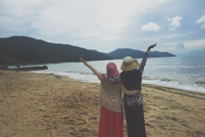 With Nurul Syasya Goh at Batu Ferringhi, Pulau Pinang