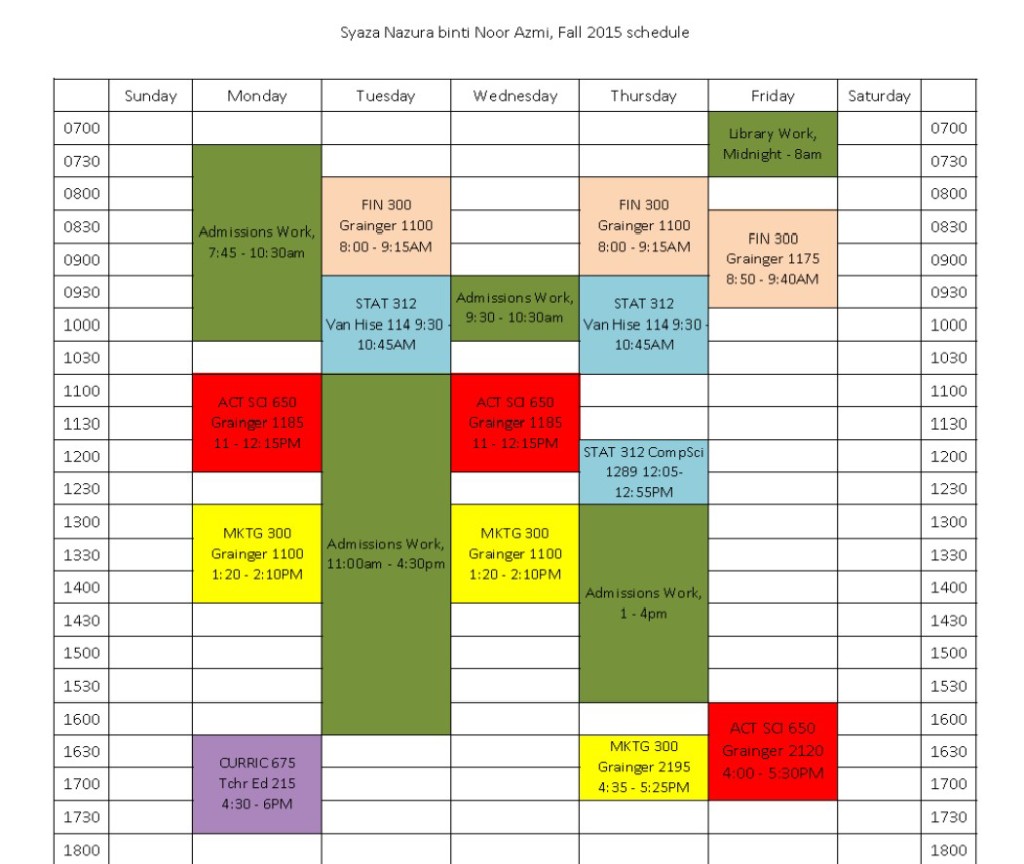 Schedule 2015