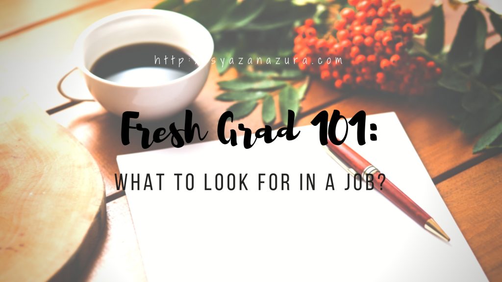 What to look for in a job