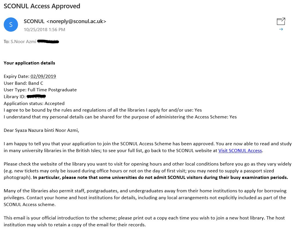 SCONUL Access Scheme Approval